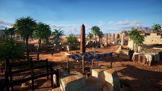 The camp at dusk.