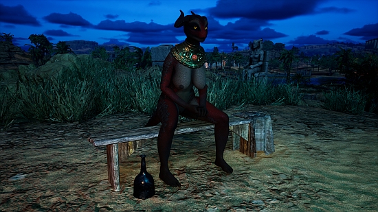 Neb-oo at her campsite.