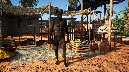 Nuru selling his goods in Anbeb Village.